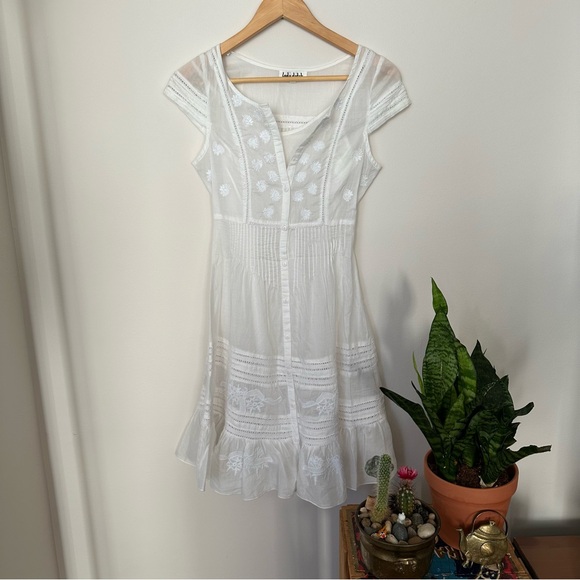 Lady Dutch Delicate Embroidery Cotton Boho Dress - Picture 4 of 9
